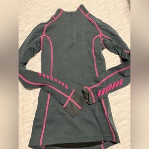 wool half zip slim fit jacket